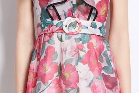 Flowers vacation long spring and summer printing dress