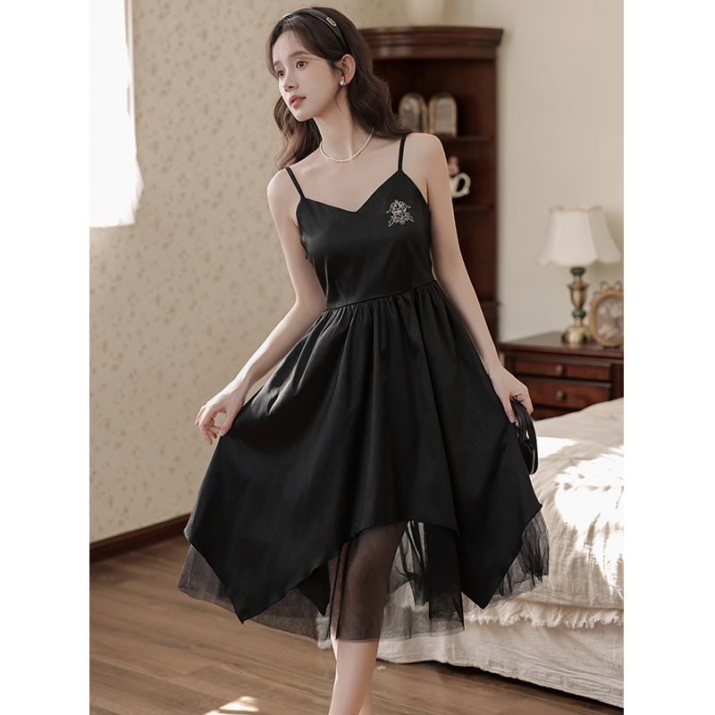 Sling Hepburn style A-line France style dress