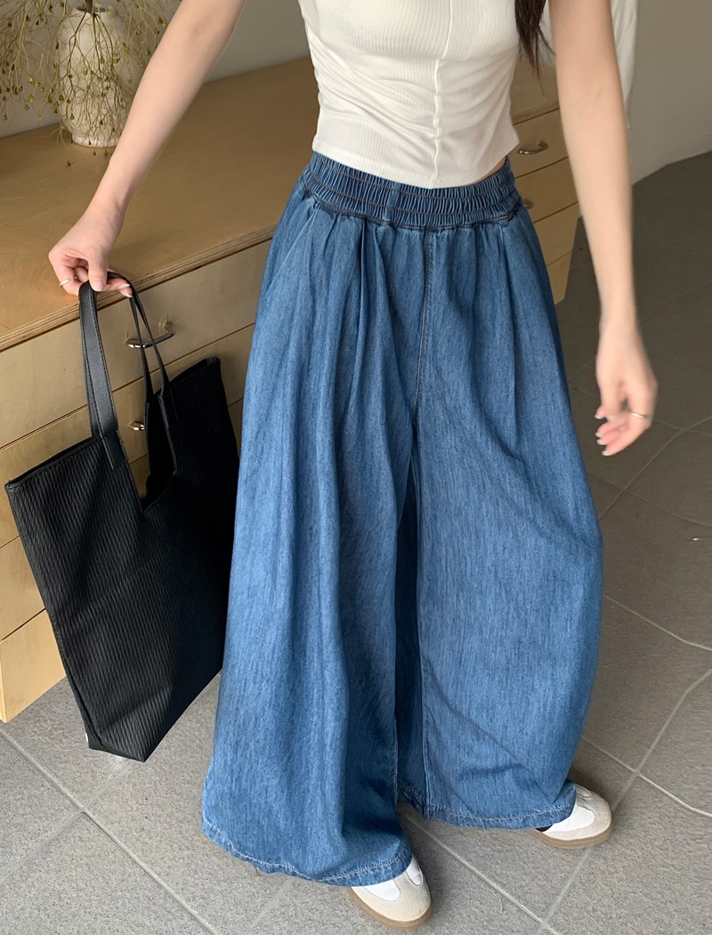 All-match loose wide leg pants retro niche long pants