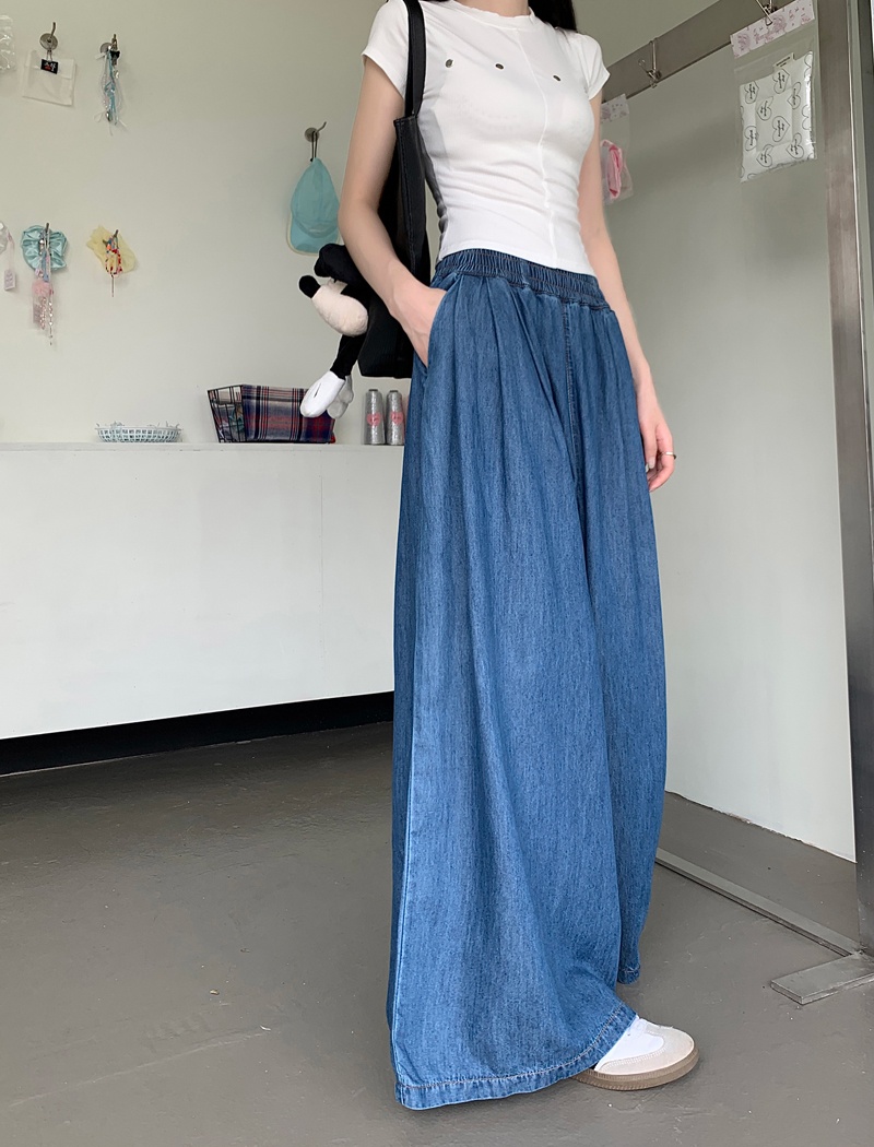 All-match loose wide leg pants retro niche long pants