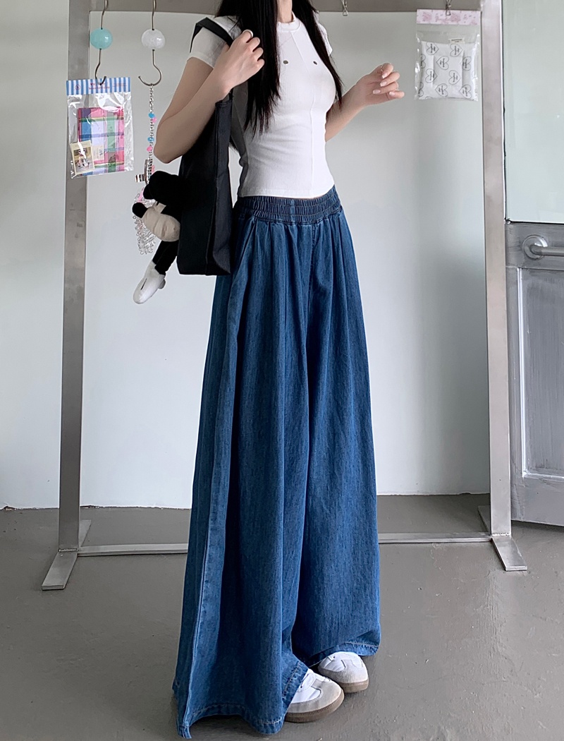 All-match loose wide leg pants retro niche long pants