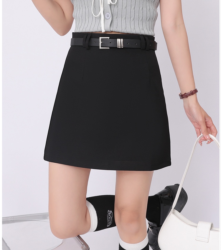 Gray slim skirt package hip short skirt for women