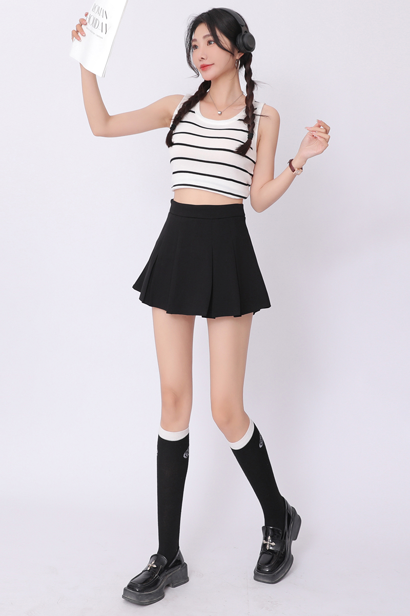 Korean style anti emptied skirt slim short skirt for women