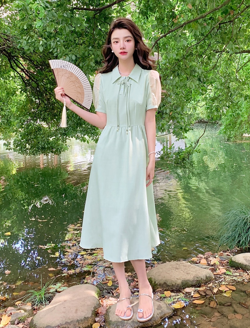 France style slim long dress Casual tender dress for women