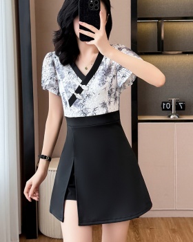 Maiden fashion cheongsam Chinese style shorts 2pcs set