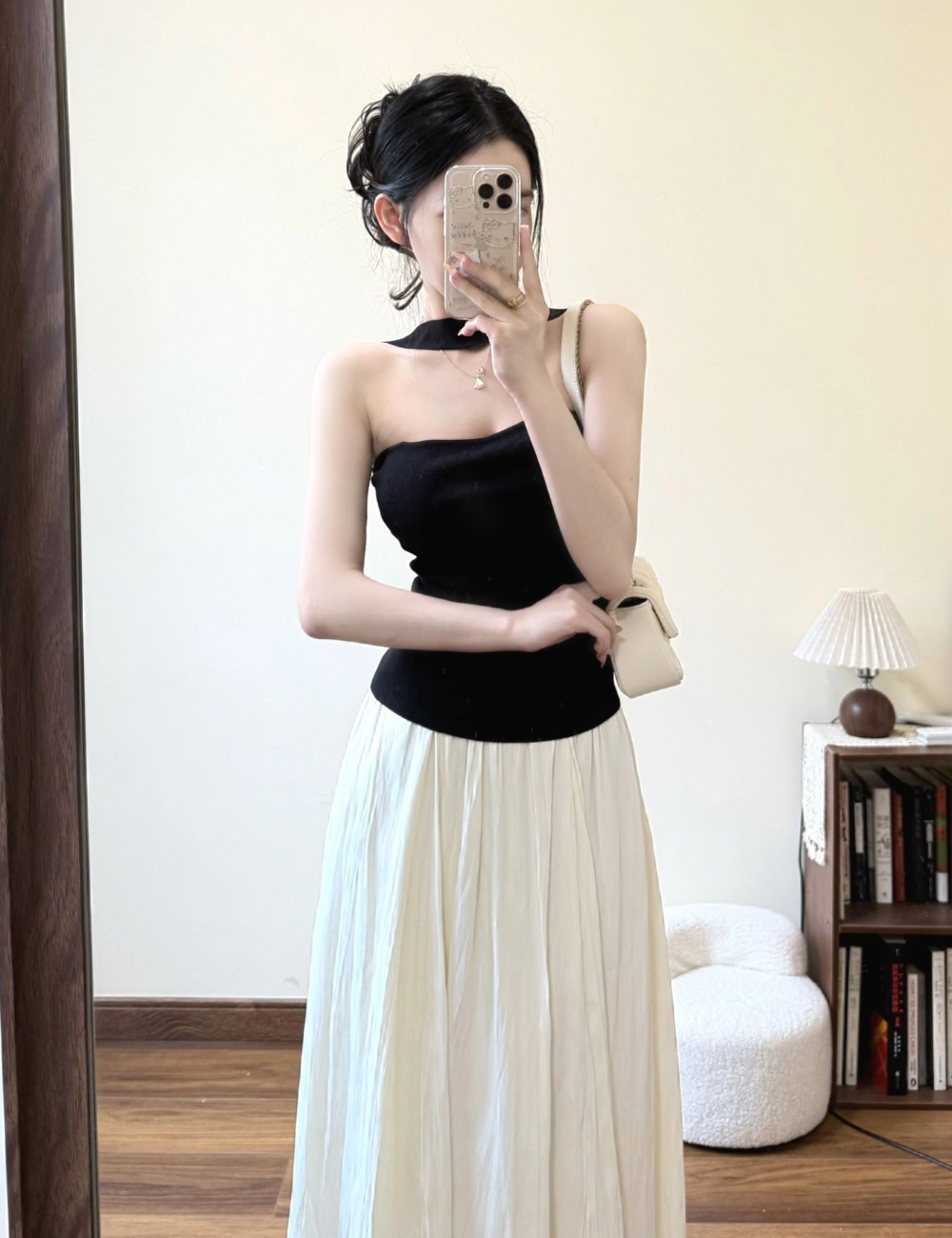 Sling summer vest anti emptied halter skirt a set