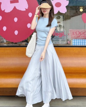 Casual skirt summer tops 2pcs set for women