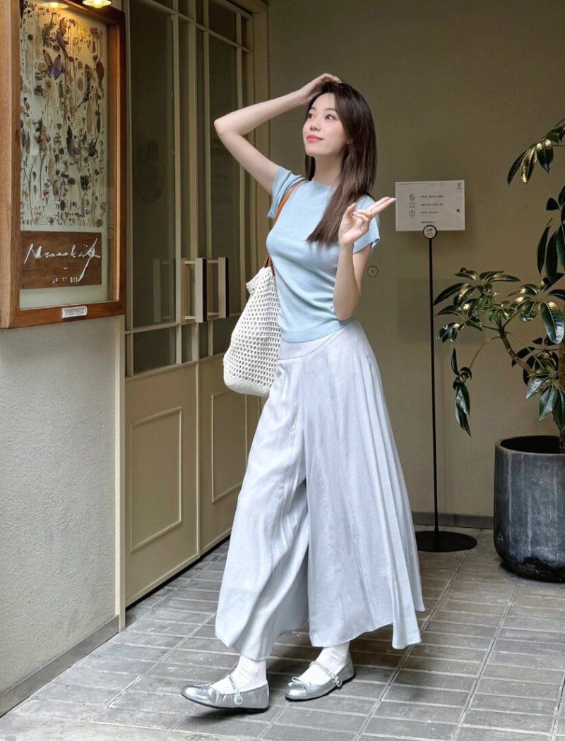 Casual skirt summer tops 2pcs set for women