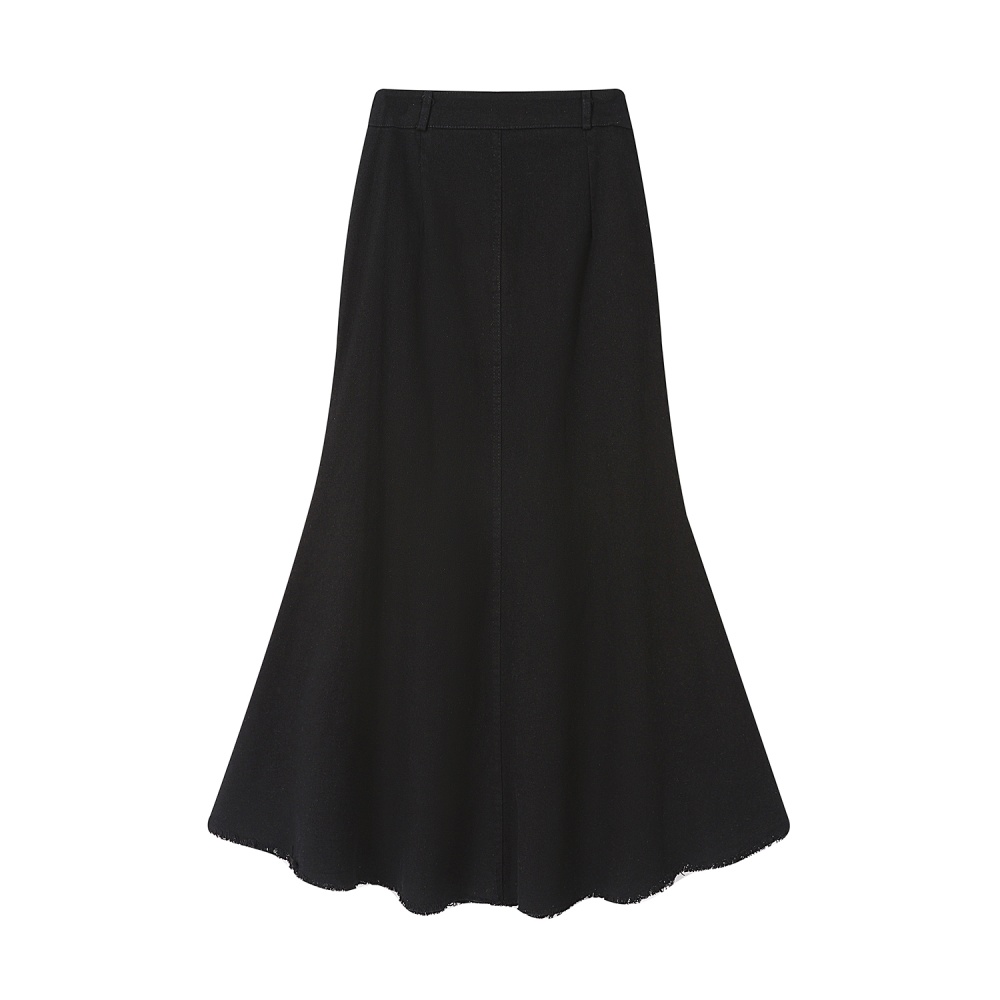 Casual mermaid long dress splice cotton skirt for women