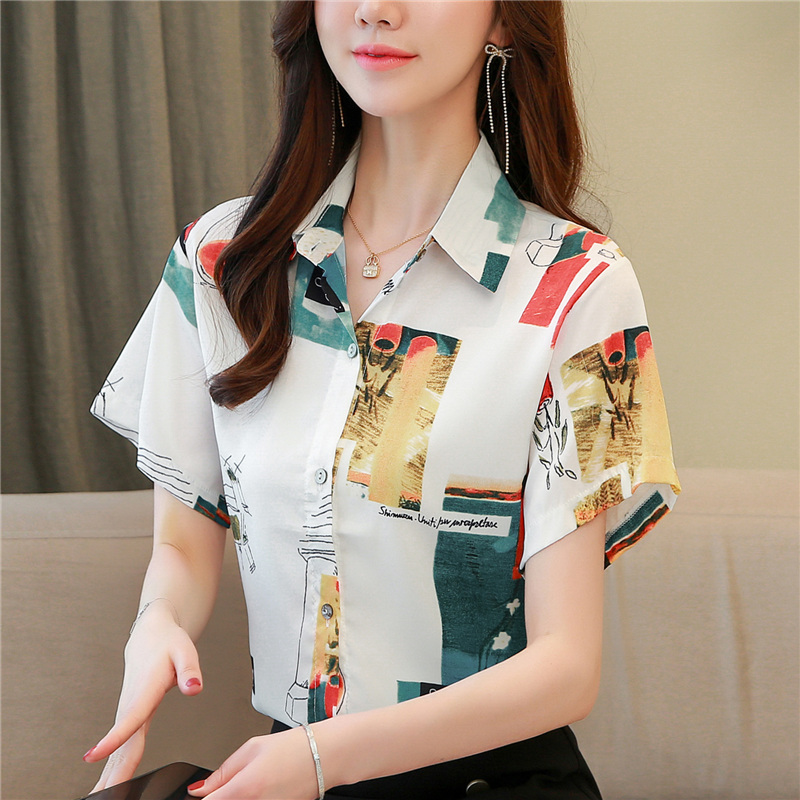 Niche short sleeve tops Korean style shirt for women