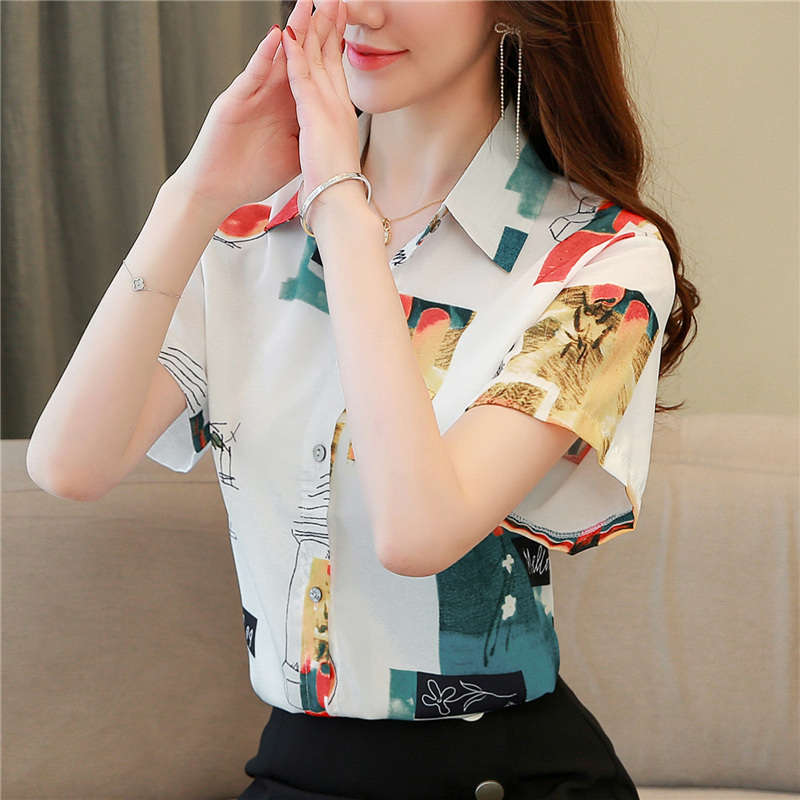 Niche short sleeve tops Korean style shirt for women