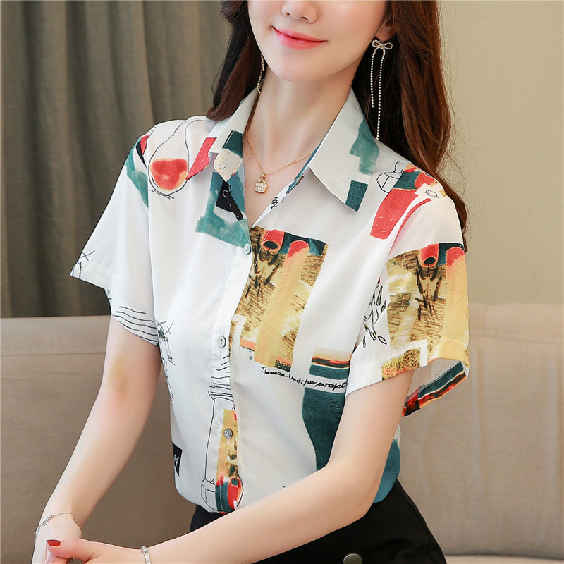 Niche short sleeve tops Korean style shirt for women