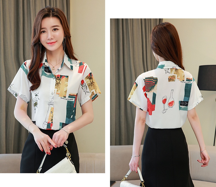 Niche short sleeve tops Korean style shirt for women