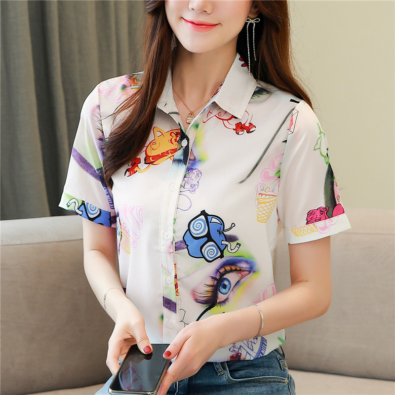 Short sleeve tops temperament shirt for women