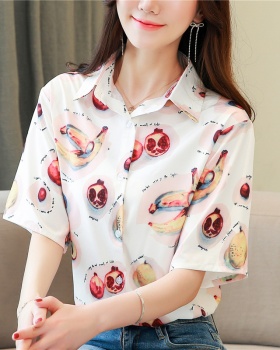 Niche loose short sleeve shirt maiden summer tops for women