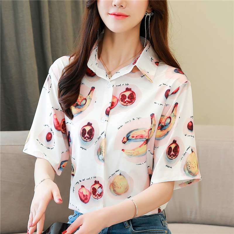 Niche loose short sleeve shirt maiden summer tops for women