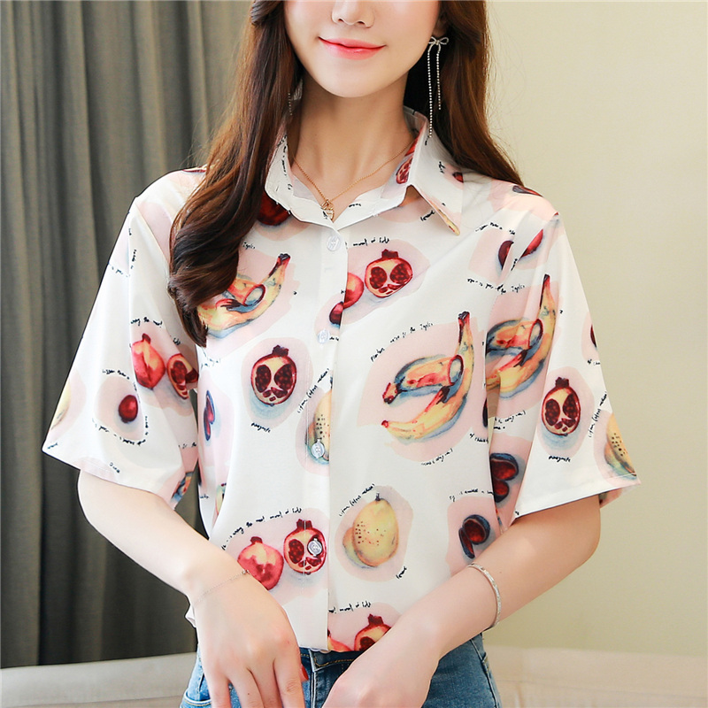 Niche loose short sleeve shirt maiden summer tops for women