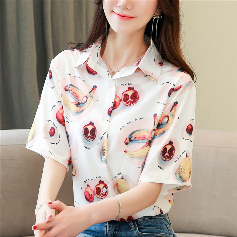 Niche loose short sleeve shirt maiden summer tops for women