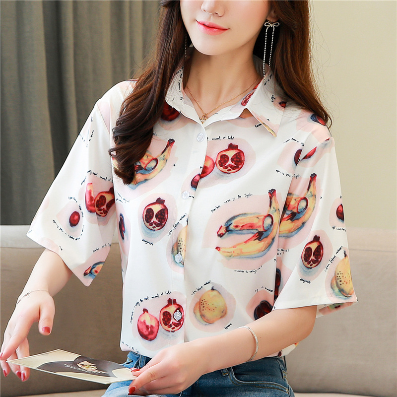 Niche loose short sleeve shirt maiden summer tops for women