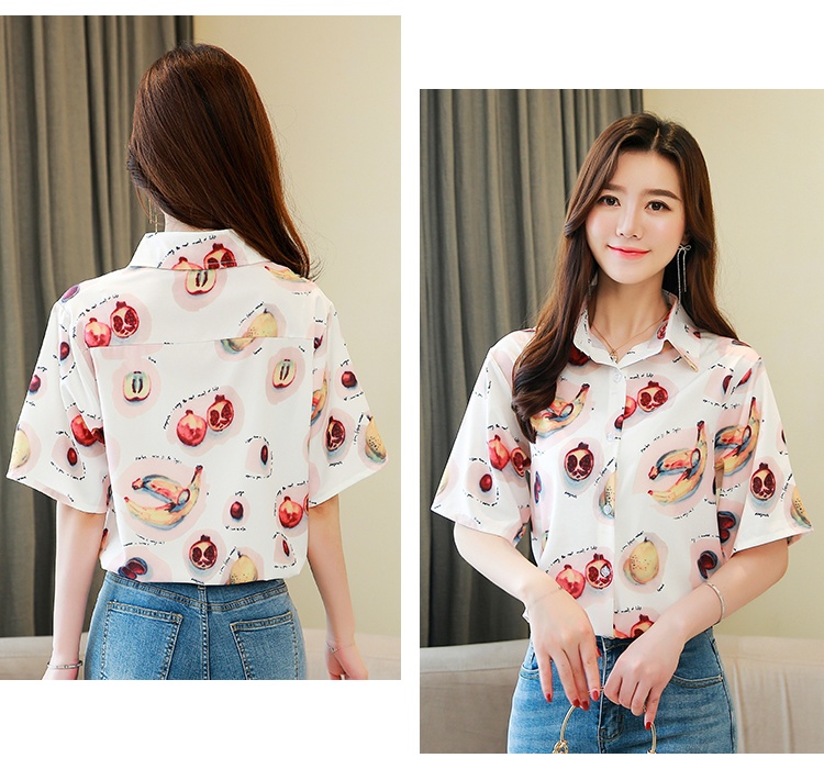 Niche loose short sleeve shirt maiden summer tops for women