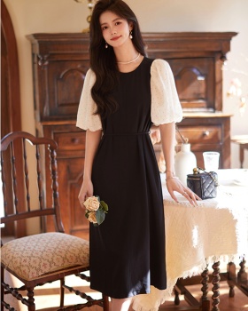 Romantic temperament retro slim France style dress for women