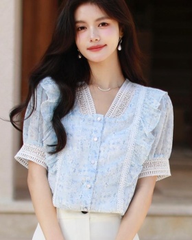 Floral shirt Western style small shirt for women