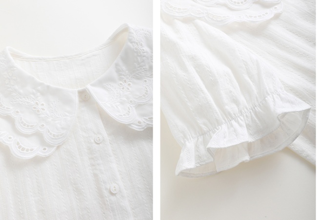 Summer lace shirt France style hollow tops for women