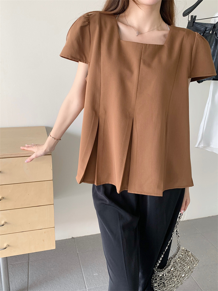 Doll short sleeve shirt crimp small shirt for women