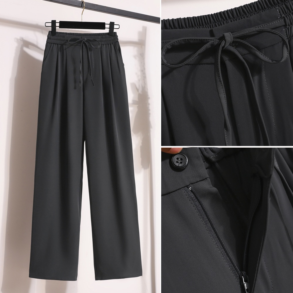 Drape wide leg pants straight suit pants for women