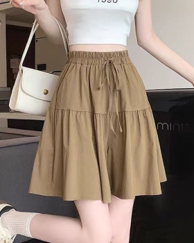 Ice silk lazy wide leg pants thin shorts for women