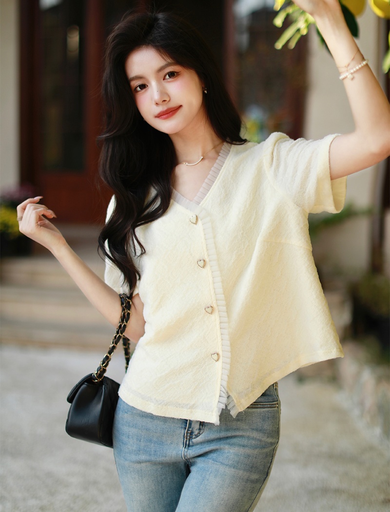 Fat soft chanelstyle tops short sleeve tender summer shirt