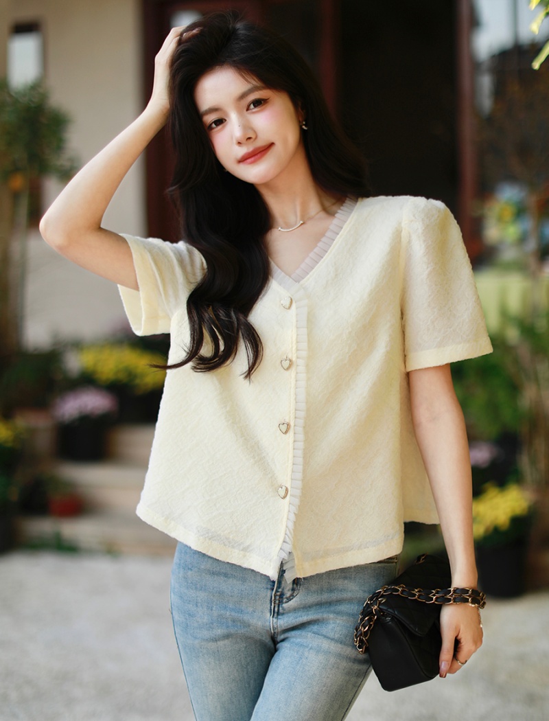 Fat soft chanelstyle tops short sleeve tender summer shirt