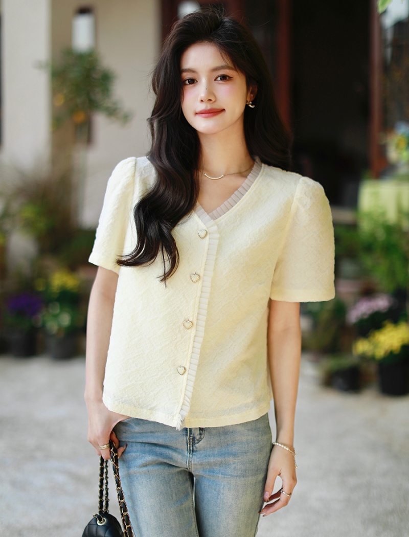 Fat soft chanelstyle tops short sleeve tender summer shirt