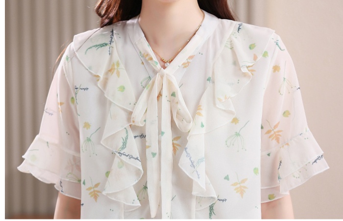 Western style fashion shirt short sleeve small shirt for women