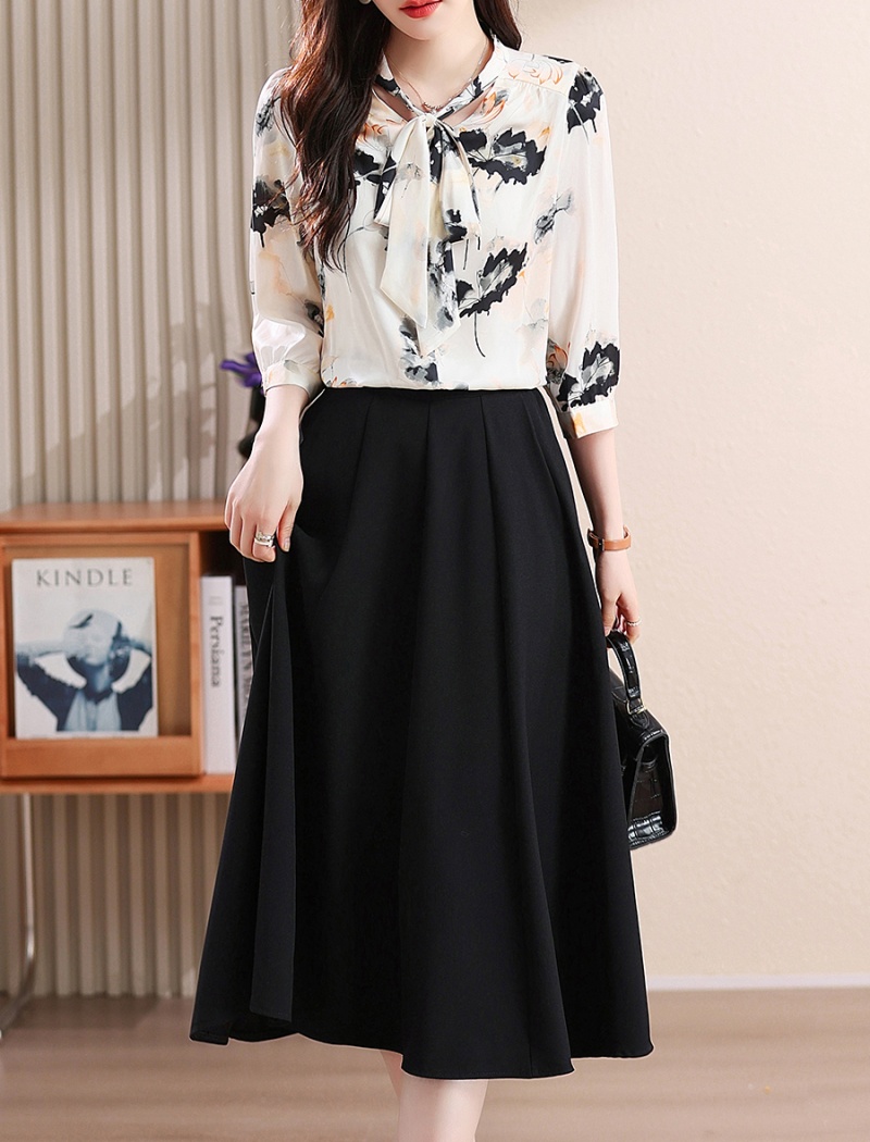 Short sleeve chiffon small shirt Western style tops