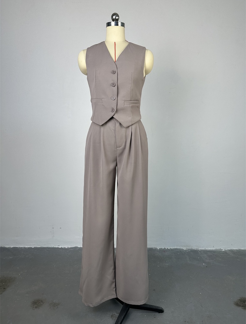 European style waistcoat spring suit pants a set for women