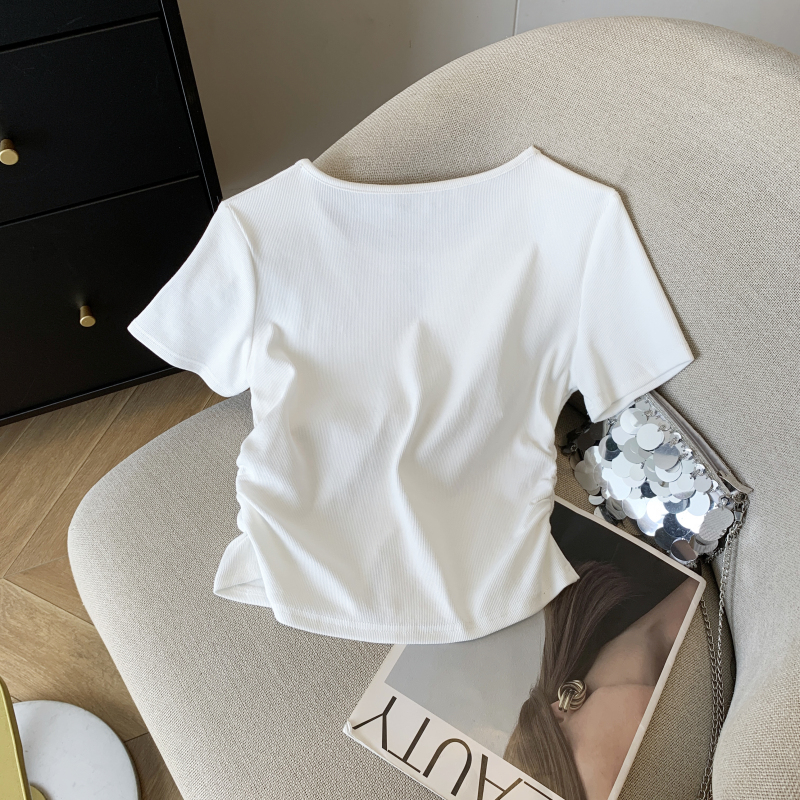 Niche short tops short sleeve Korean style T-shirt for women