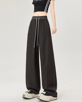 Drape denim wide leg pants spring and summer pants for women