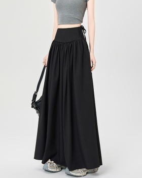 Drape spring and summer long skirt A-line slim skirt for women