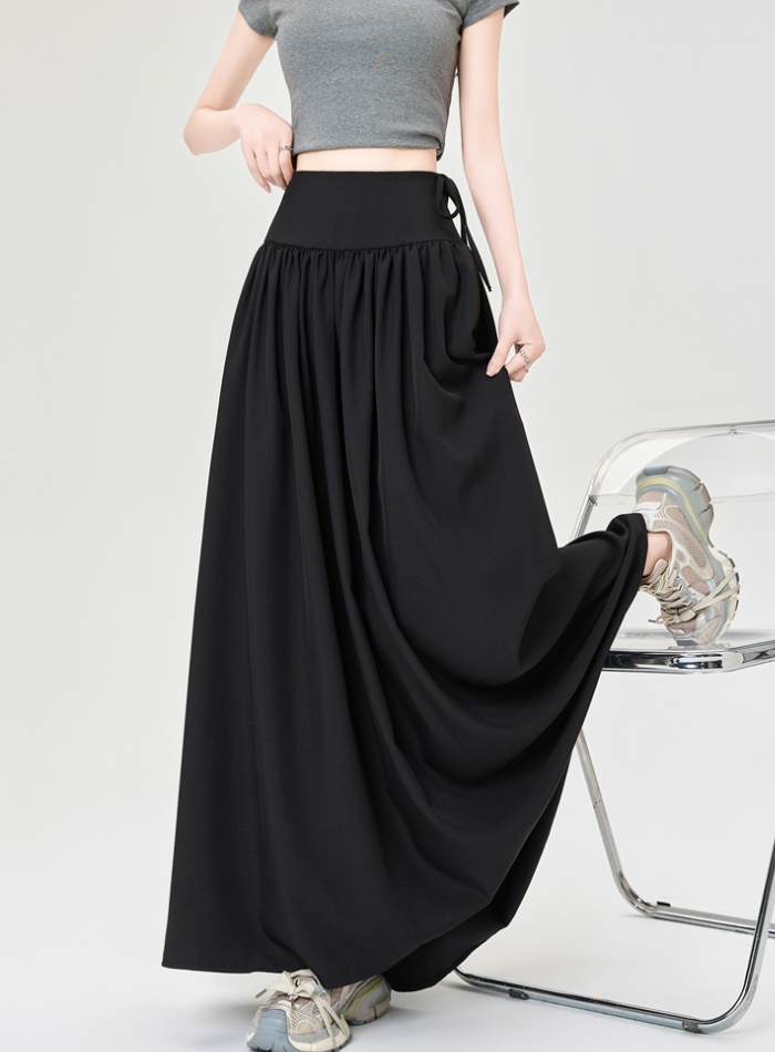 Drape spring and summer long skirt A-line slim skirt for women