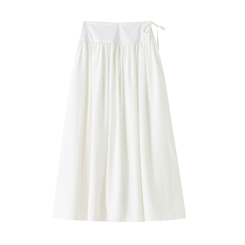 Drape spring and summer long skirt A-line slim skirt for women