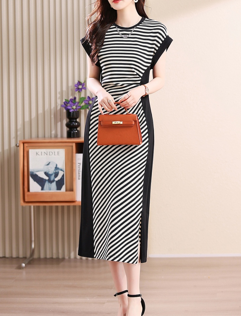 Western style temperament Casual slim dress for women