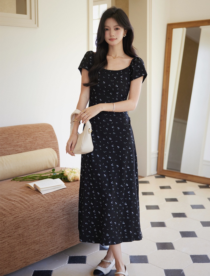 Slim France style long dress temperament dress for women