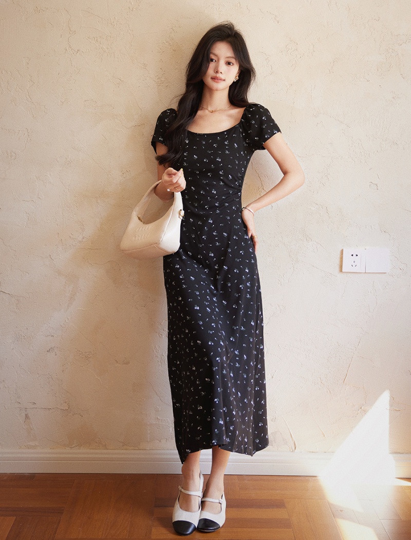 Slim France style long dress temperament dress for women