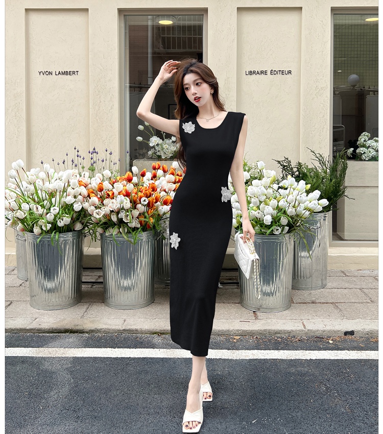 Sleeveless long dress tender dress for women