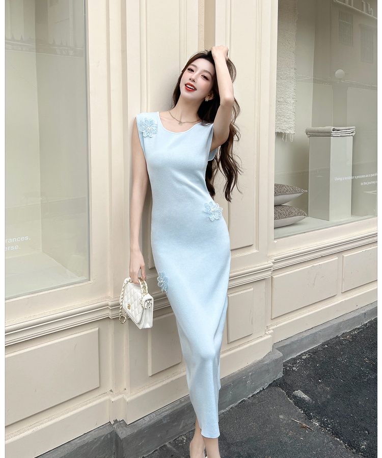 Sleeveless long dress tender dress for women