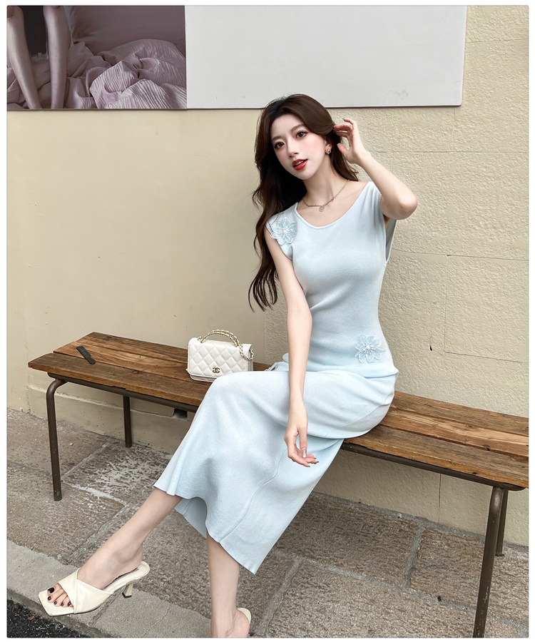 Sleeveless long dress tender dress for women