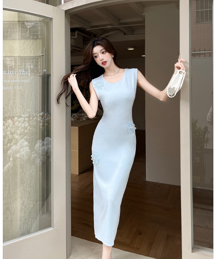 Sleeveless long dress tender dress for women