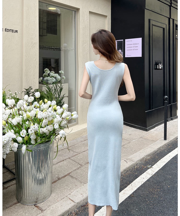 Sleeveless long dress tender dress for women