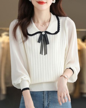 Splice shirt bottoming shirt for women